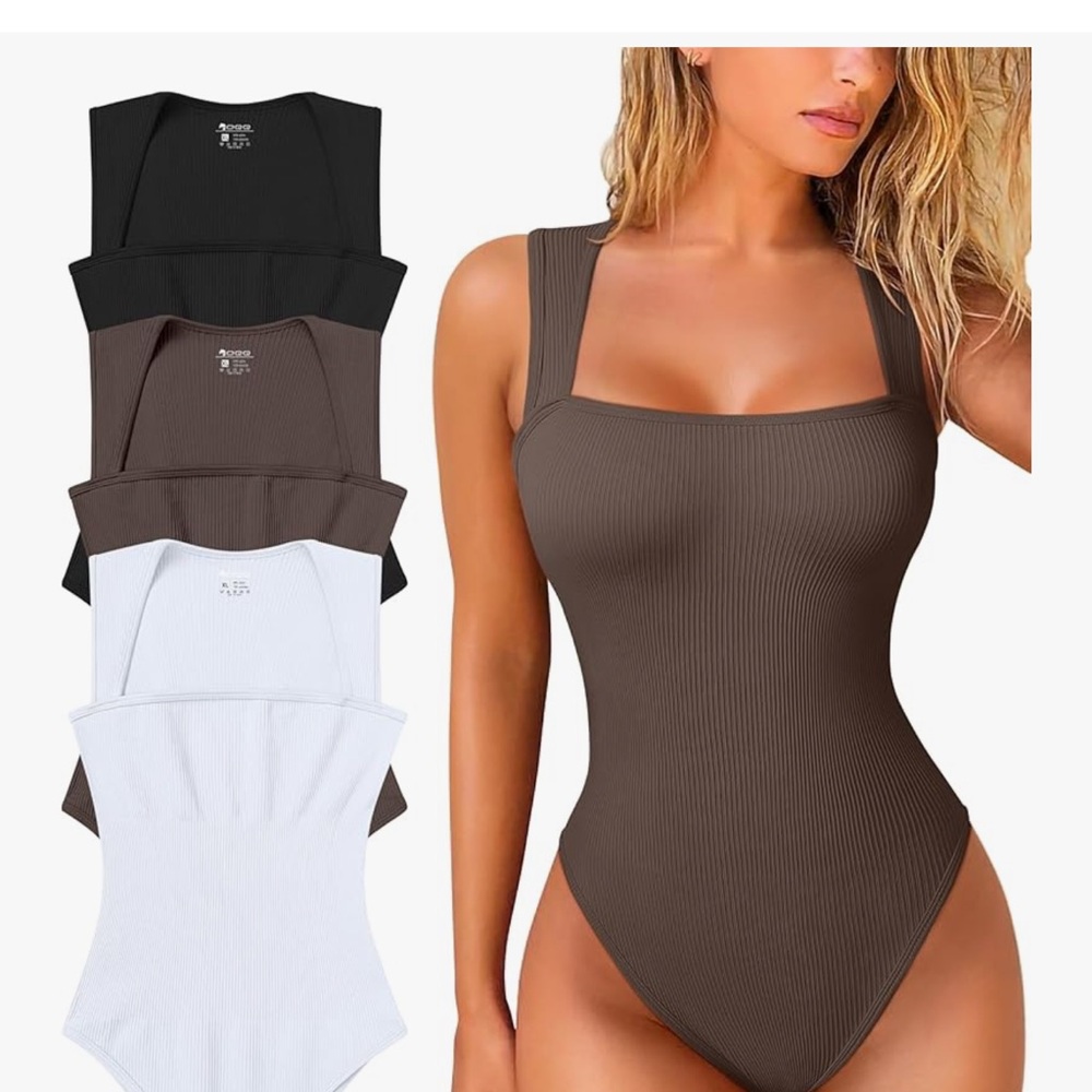 NEW Amazon all 3 colors  Fitted  sleeveless Bodysuit medium-~$36